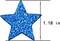 Blue Glitter Star Confetti,Blue Confetti For Table Decor,1.18 in,200PCS